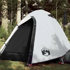 vidaXL 2-personers campingtelt vandtæt mørklægningsstof hvid