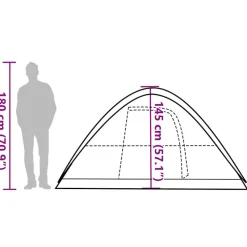 vidaXL 6-personers campingtelt vandtæt mørklægningsstof hvid