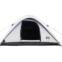 vidaXL 6-personers campingtelt vandtæt mørklægningsstof hvid