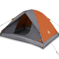 vidaXL 3-personers campingtelt vandtæt kuppel orange