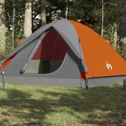 vidaXL 3-personers campingtelt vandtæt kuppel orange