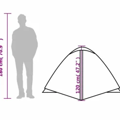 vidaXL 3-personers campingtelt vandtæt kuppel orange