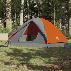 vidaXL 3-personers campingtelt vandtæt kuppel orange