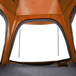 vidaXL 4-personers campingtelt vandtæt quick-release grå og orange