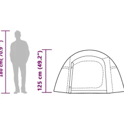 vidaXL 3-personers campingtelt vandtæt blå