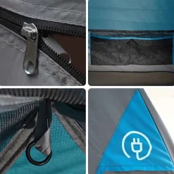 vidaXL 3-personers campingtelt vandtæt blå