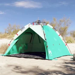 vidaXL 3-personers campingtelt vandtæt quick-release grøn