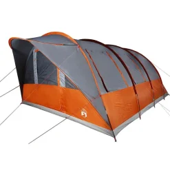 vidaXL 5-personers campingtelt vandtæt grå og orange