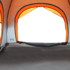 vidaXL 4-personers campingtelt vandtæt grå og orange