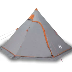vidaXL 5-personers campingtelt vandtæt grå
