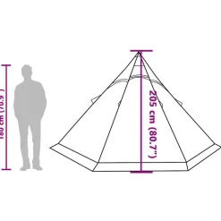vidaXL 5-personers campingtelt vandtæt grå