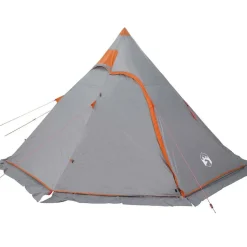 vidaXL 5-personers campingtelt vandtæt grå