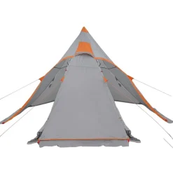 vidaXL 5-personers campingtelt vandtæt grå