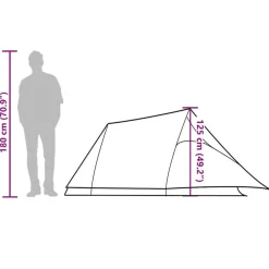 vidaXL 3-personers campingtelt vandtæt olivengrøn