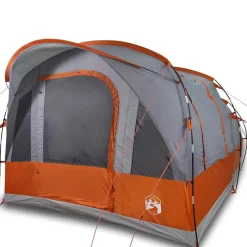 vidaXL 3-personers campingtelt vandtæt grå og orange
