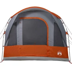 vidaXL 3-personers campingtelt vandtæt grå og orange
