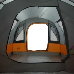 vidaXL 3-personers campingtelt vandtæt grå og orange