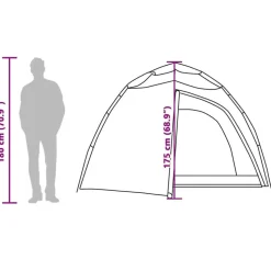vidaXL 4-personers campingtelt quick-release blå