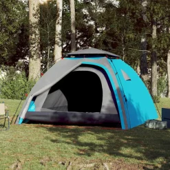 vidaXL 4-personers campingtelt quick-release blå