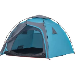 vidaXL 4-personers campingtelt quick-release blå