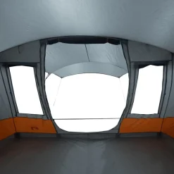 vidaXL 5-personers campingtelt vandtæt grå og orange