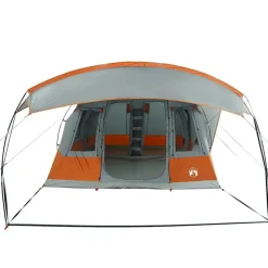 vidaXL 5-personers campingtelt vandtæt grå og orange
