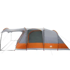 vidaXL 5-personers campingtelt vandtæt grå og orange