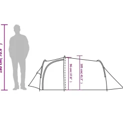 vidaXL 2-personers campingtelt vandtæt grøn