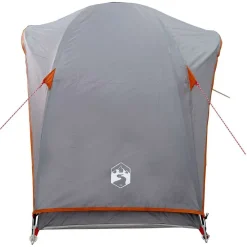 vidaXL 1-personers campingtelt vandtæt grå og orange