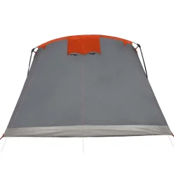 vidaXL 8-personers campingtelt vandtæt grå og orange