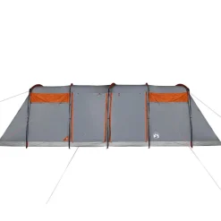 vidaXL 8-personers campingtelt vandtæt grå og orange