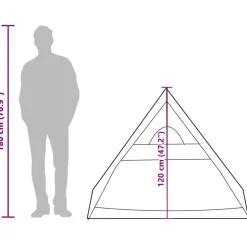 vidaXL 2-personers campingtelt A-stel vandtæt grøn