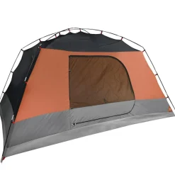 vidaXL 4-personers campingtelt med fortelt vandtæt orange