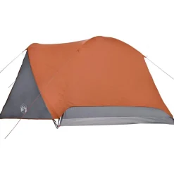 vidaXL 4-personers campingtelt med fortelt vandtæt orange