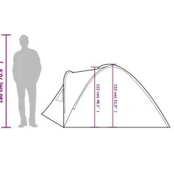 vidaXL 4-personers campingtelt vandtæt blå