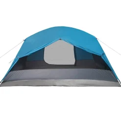 vidaXL 4-personers campingtelt med fortelt vandtæt blå
