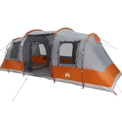 vidaXL 4-personers campingtelt vandtæt grå og orange