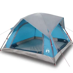 vidaXL 4-personers campingtelt vandtæt blå
