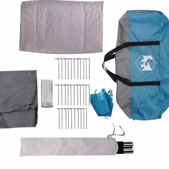 vidaXL 4-personers campingtelt vandtæt blå