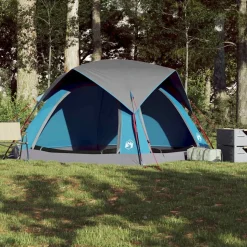 vidaXL 4-personers campingtelt vandtæt blå
