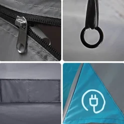 vidaXL 4-personers campingtelt vandtæt blå