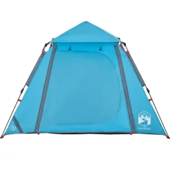 vidaXL 4-personers campingtelt quick-release blå