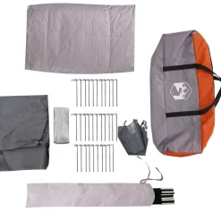 vidaXL 2-personers campingtelt A-stel vandtæt grå