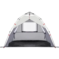 vidaXL 3-personers campingtelt vandtæt quick-release grå