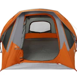 vidaXL 4-personers campingtelt vandtæt grå og orange