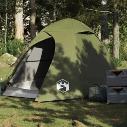 vidaXL 2-personers campingtelt vandtæt kuppel olivengrøn
