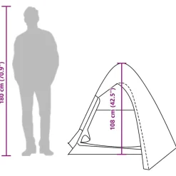 vidaXL 2-personers campingtelt vandtæt kuppel olivengrøn