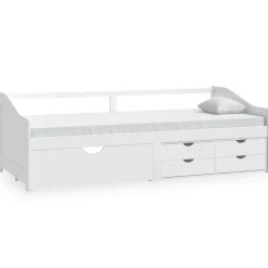 vidaXL 3-personers daybed med skuffer 90x200 cm massivt fyrretræ hvid