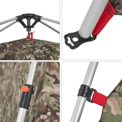 vidaXL 4-personers fisketelt quick-release camouflage