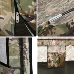 vidaXL 4-personers fisketelt vandtæt camouflage